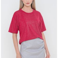 Tricou cu aspect stralucitor Shimmer-FEMEI/IMBRACAMINTE/Tricouri si maiouri-IMBRACAMINTE/Tricouri si maiouri