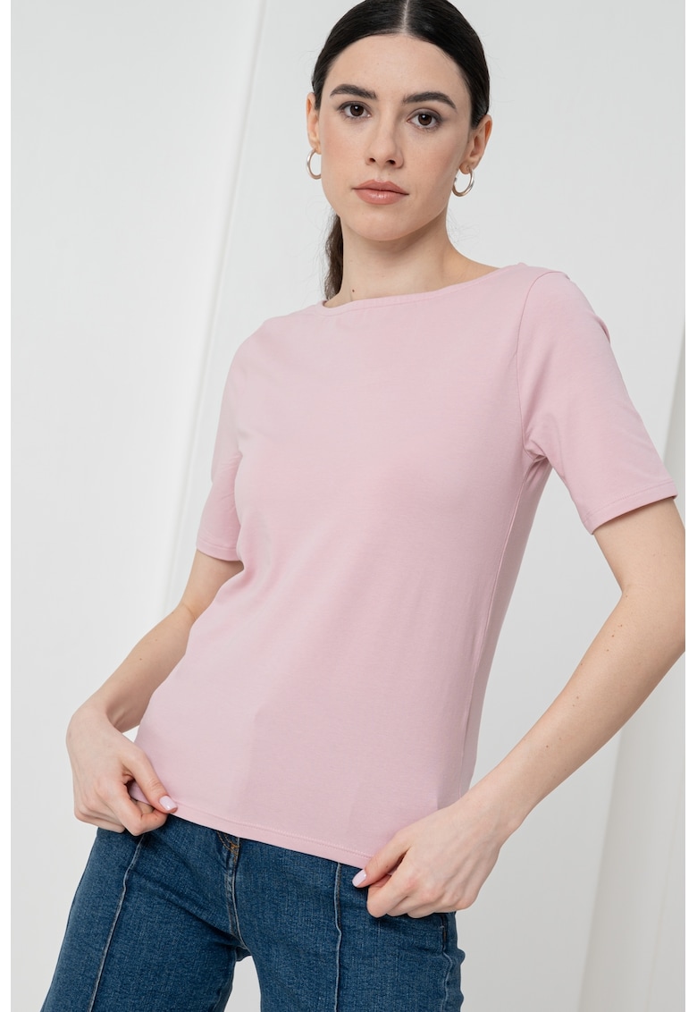 Tricou cu decolteu barcuta-FEMEI/IMBRACAMINTE/Tricouri si maiouri-IMBRACAMINTE/Tricouri si maiouri