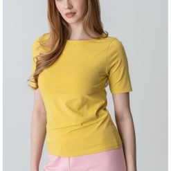 Tricou cu decolteu barcuta-FEMEI/IMBRACAMINTE/Tricouri si maiouri-IMBRACAMINTE/Tricouri si maiouri