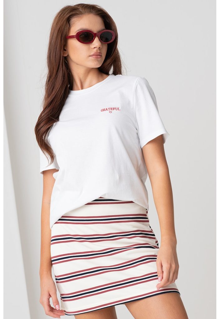 Tricou cu decolteu la baza gatului Taya-FEMEI/IMBRACAMINTE/Tricouri si maiouri-IMBRACAMINTE/Tricouri si maiouri