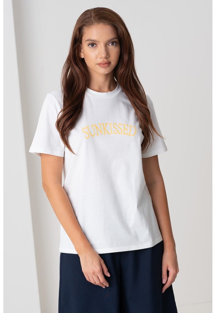 Tricou cu decolteu la baza gatului Taya-FEMEI/IMBRACAMINTE/Tricouri si maiouri-IMBRACAMINTE/Tricouri si maiouri