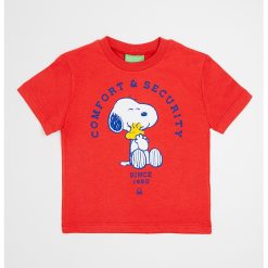 Tricou cu decolteu la baza gatului si Peanuts-BAIETI/IMBRACAMINTE/Tricouri si maiouri-IMBRACAMINTE/Tricouri si maiouri