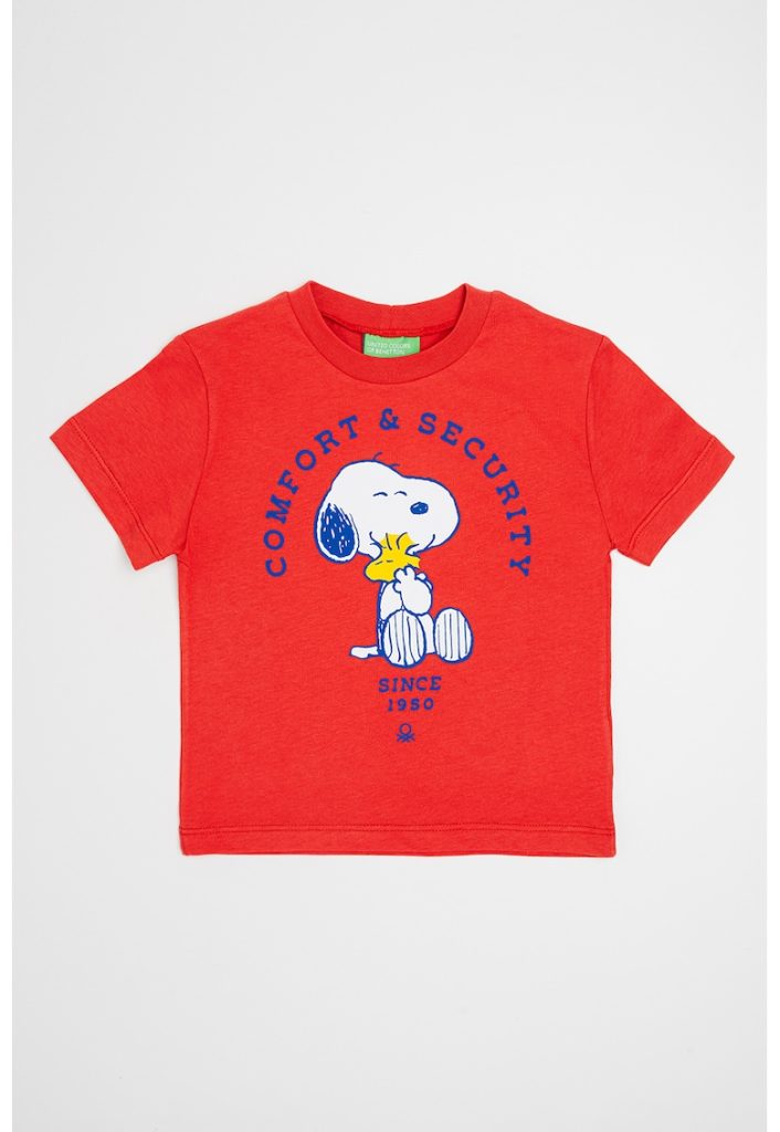 Tricou cu decolteu la baza gatului si Peanuts-BAIETI/IMBRACAMINTE/Tricouri si maiouri-IMBRACAMINTE/Tricouri si maiouri