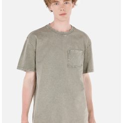 Tricou cu decolteu la baza gatului si buzunar pe piept-BARBATI/IMBRACAMINTE/Tricouri si maiouri-IMBRACAMINTE/Tricouri si maiouri