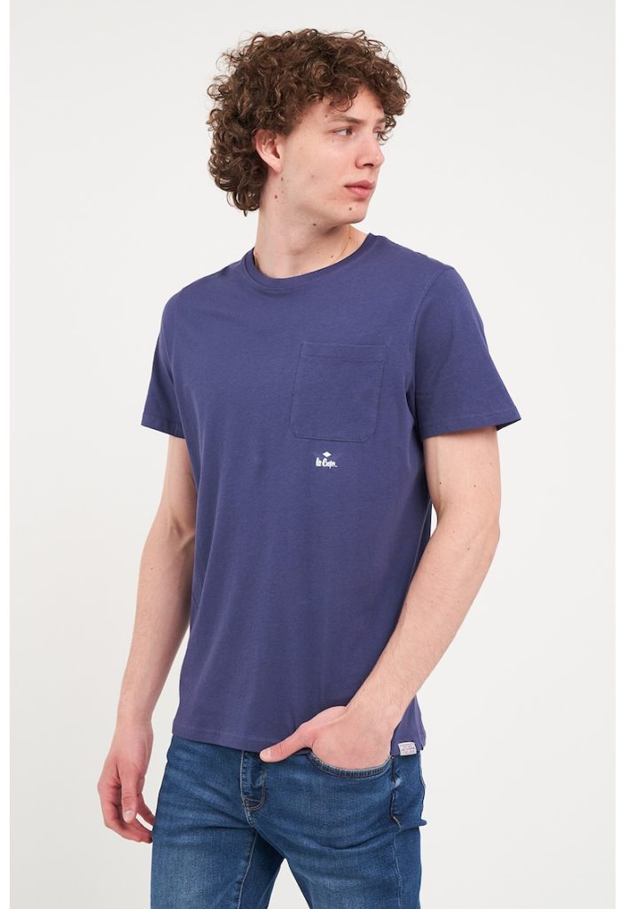 Tricou cu decolteu la baza gatului si buzunar pe piept-BARBATI/IMBRACAMINTE/Tricouri si maiouri-IMBRACAMINTE/Tricouri si maiouri