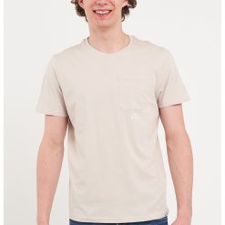 Tricou cu decolteu la baza gatului si buzunar pe piept-BARBATI/IMBRACAMINTE/Tricouri si maiouri-IMBRACAMINTE/Tricouri si maiouri