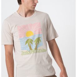 Tricou cu decolteu la baza gatului si design grafic-BARBATI/IMBRACAMINTE/Tricouri si maiouri-IMBRACAMINTE/Tricouri si maiouri