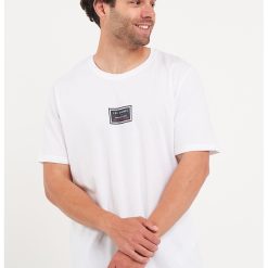 Tricou cu decolteu la baza gatului si detaliu cu imprimeu-BARBATI/IMBRACAMINTE/Tricouri si maiouri-IMBRACAMINTE/Tricouri si maiouri