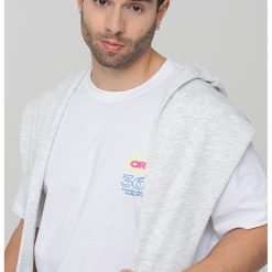 Tricou cu decolteu la baza gatului si imprimeu-BARBATI/IMBRACAMINTE/Tricouri si maiouri-IMBRACAMINTE/Tricouri si maiouri