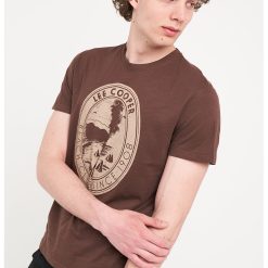 Tricou cu decolteu la baza gatului si imprimeu-BARBATI/IMBRACAMINTE/Tricouri si maiouri-IMBRACAMINTE/Tricouri si maiouri