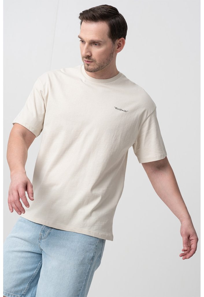 Tricou cu decolteu la baza gatului si imprimeu Rinkle-BARBATI/IMBRACAMINTE/Tricouri si maiouri-IMBRACAMINTE/Tricouri si maiouri