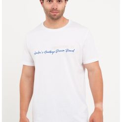 Tricou cu decolteu la baza gatului si imprimeu logo-BARBATI/IMBRACAMINTE/Tricouri si maiouri-IMBRACAMINTE/Tricouri si maiouri