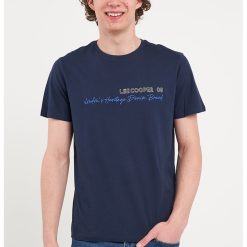 Tricou cu decolteu la baza gatului si imprimeu logo-BARBATI/IMBRACAMINTE/Tricouri si maiouri-IMBRACAMINTE/Tricouri si maiouri