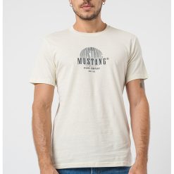 Tricou cu decolteu la baza gatului si imprimeu logo-BARBATI/IMBRACAMINTE/Tricouri si maiouri-IMBRACAMINTE/Tricouri si maiouri
