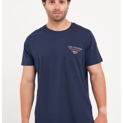 Tricou cu decolteu la baza gatului si imprimeu pe piept-BARBATI/IMBRACAMINTE/Tricouri si maiouri-IMBRACAMINTE/Tricouri si maiouri