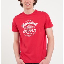 Tricou cu decolteu la baza gatului si logo-BARBATI/IMBRACAMINTE/Tricouri si maiouri-IMBRACAMINTE/Tricouri si maiouri