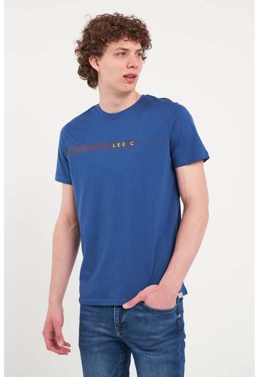 Tricou cu decolteu la baza gatului si logo-BARBATI/IMBRACAMINTE/Tricouri si maiouri-IMBRACAMINTE/Tricouri si maiouri