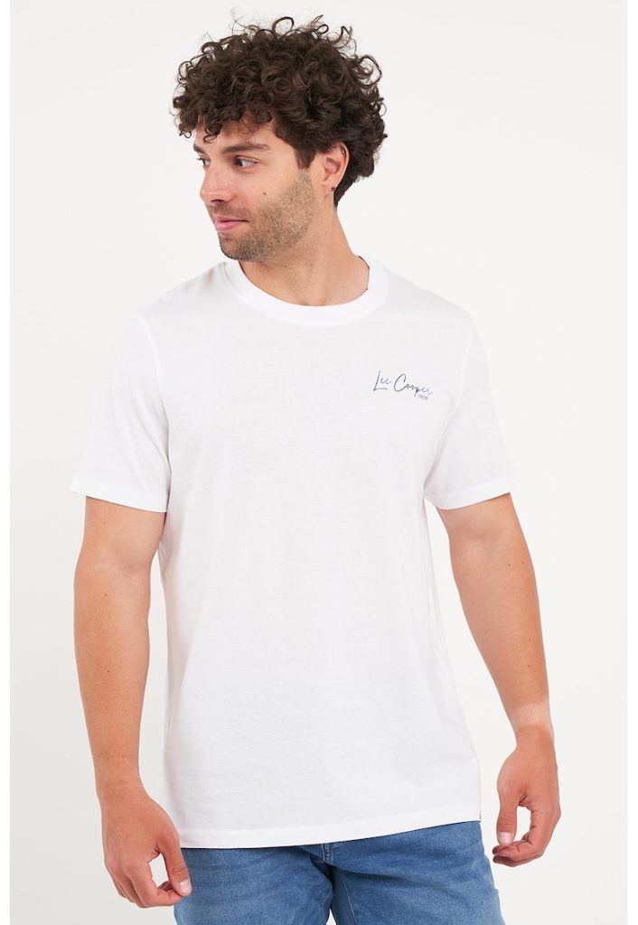 Tricou cu decolteu la baza gatului si logo-BARBATI/IMBRACAMINTE/Tricouri si maiouri-IMBRACAMINTE/Tricouri si maiouri