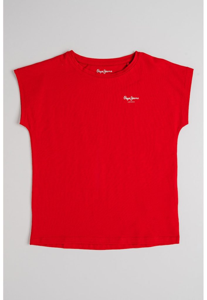 Tricou cu decolteu la baza gatului si logo discret Bloomy N-FETE/IMBRACAMINTE/Tricouri si maiouri-IMBRACAMINTE/Tricouri si maiouri