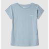 Tricou cu decolteu la baza gatului si logo discret Bloomy N-FETE/IMBRACAMINTE/Tricouri si maiouri-IMBRACAMINTE/Tricouri si maiouri