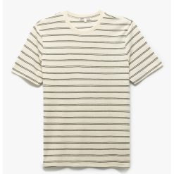 Tricou cu decolteu la baza gatului si model in dungi-BARBATI/IMBRACAMINTE/Tricouri si maiouri-IMBRACAMINTE/Tricouri si maiouri