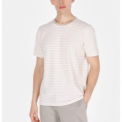 Tricou cu decolteu la baza gatului si model in dungi-BARBATI/IMBRACAMINTE/Tricouri si maiouri-IMBRACAMINTE/Tricouri si maiouri