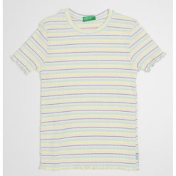 Tricou cu decolteu la baza gatului si model in dungi-FETE/IMBRACAMINTE/Tricouri si maiouri-IMBRACAMINTE/Tricouri si maiouri