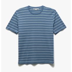 Tricou cu decolteu la baza gatului si model in dungi-BARBATI/IMBRACAMINTE/Tricouri si maiouri-IMBRACAMINTE/Tricouri si maiouri