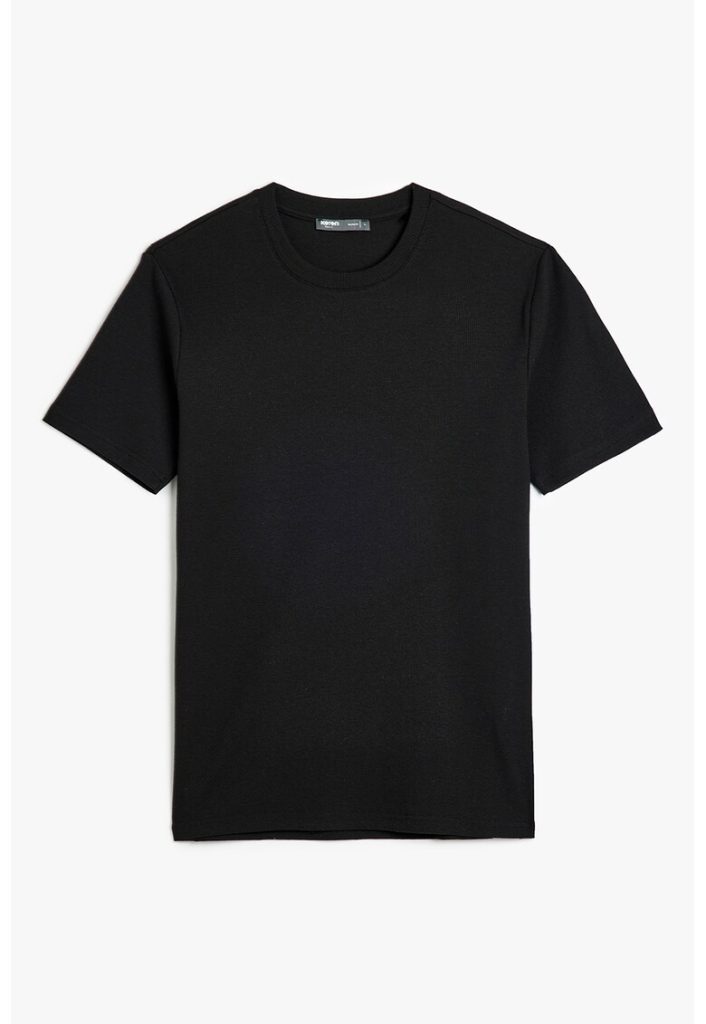 Tricou cu decolteu la baza gatului si striatii-BARBATI/IMBRACAMINTE/Tricouri si maiouri-IMBRACAMINTE/Tricouri si maiouri