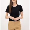 Tricou cu decolteu rotund-FEMEI/IMBRACAMINTE/Tricouri si maiouri-IMBRACAMINTE/Tricouri si maiouri