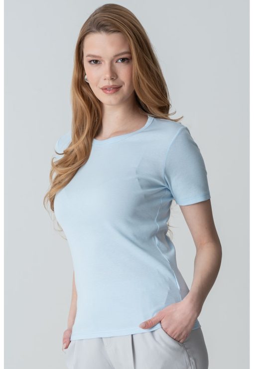 Tricou cu decolteu rotund-FEMEI/IMBRACAMINTE/Tricouri si maiouri-IMBRACAMINTE/Tricouri si maiouri