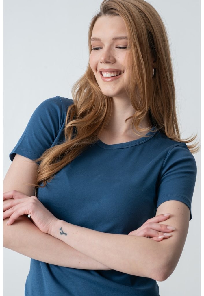Tricou cu decolteu rotund-FEMEI/IMBRACAMINTE/Tricouri si maiouri-IMBRACAMINTE/Tricouri si maiouri