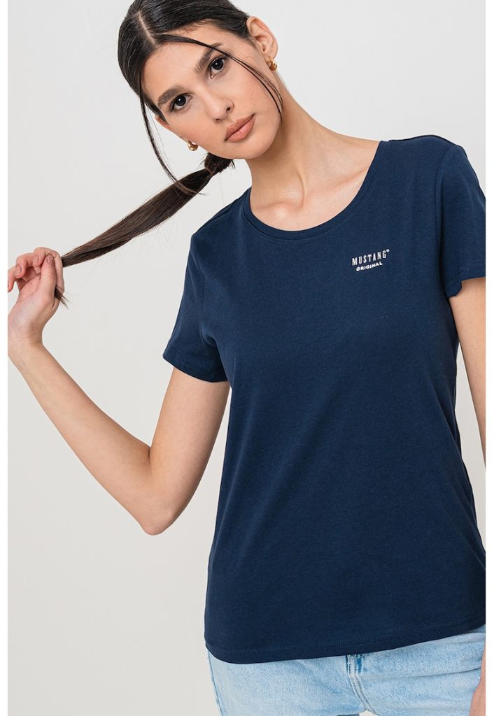 Tricou cu decolteu rotund-FEMEI/IMBRACAMINTE/Tricouri si maiouri-IMBRACAMINTE/Tricouri si maiouri