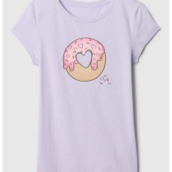 Tricou cu decolteu rotund si imprimeu grafic-FETE/IMBRACAMINTE/Tricouri si maiouri-IMBRACAMINTE/Tricouri si maiouri