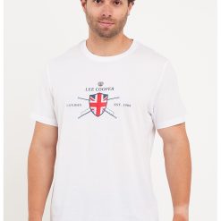 Tricou cu decolteu rotund si logo-BARBATI/IMBRACAMINTE/Tricouri si maiouri-IMBRACAMINTE/Tricouri si maiouri