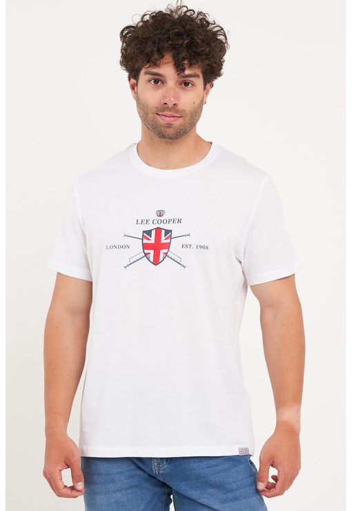 Tricou cu decolteu rotund si logo-BARBATI/IMBRACAMINTE/Tricouri si maiouri-IMBRACAMINTE/Tricouri si maiouri