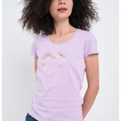 Tricou cu decolteu rotund si strasuri-FEMEI/IMBRACAMINTE/Tricouri si maiouri-IMBRACAMINTE/Tricouri si maiouri