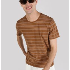 Tricou cu dungi si decolteu la baza gatului-BARBATI/IMBRACAMINTE/Tricouri si maiouri-IMBRACAMINTE/Tricouri si maiouri