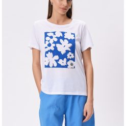 Tricou cu imprimeu floral-FEMEI/IMBRACAMINTE/Tricouri si maiouri-IMBRACAMINTE/Tricouri si maiouri