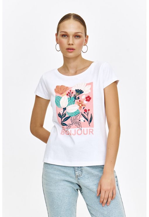 Tricou cu imprimeu grafic-FEMEI/IMBRACAMINTE/Tricouri si maiouri-IMBRACAMINTE/Tricouri si maiouri