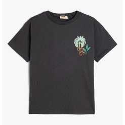 Tricou cu imprimeu grafic pe partea din spate-BAIETI/IMBRACAMINTE/Tricouri si maiouri-IMBRACAMINTE/Tricouri si maiouri