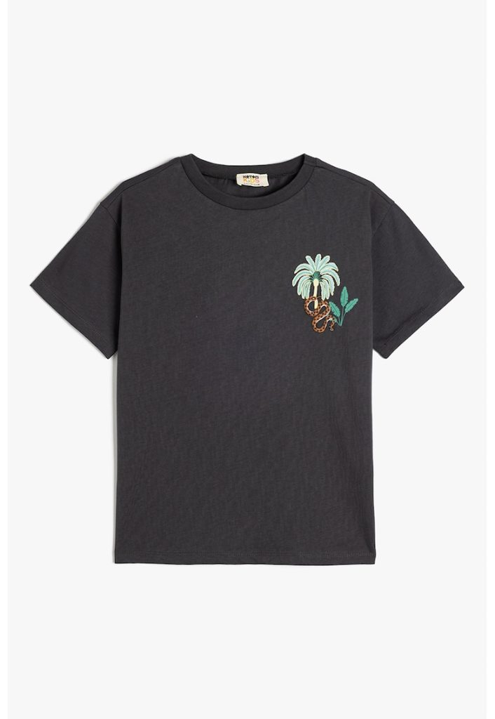 Tricou cu imprimeu grafic pe partea din spate-BAIETI/IMBRACAMINTE/Tricouri si maiouri-IMBRACAMINTE/Tricouri si maiouri