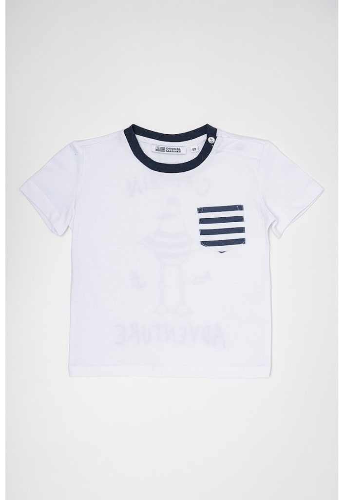 Tricou cu imprimeu grafic pe partea din spate-BAIETI/IMBRACAMINTE/Tricouri si maiouri-IMBRACAMINTE/Tricouri si maiouri