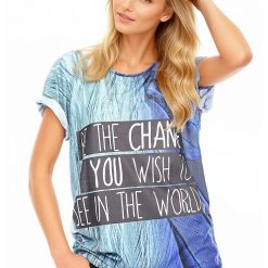 Tricou cu imprimeu grafic si text-FEMEI/IMBRACAMINTE/Tricouri si maiouri-IMBRACAMINTE/Tricouri si maiouri