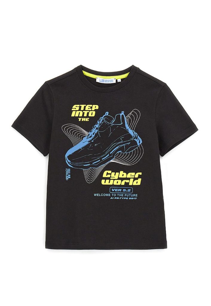 Tricou cu imprimeu grafic si text-BAIETI/IMBRACAMINTE/Tricouri si maiouri-IMBRACAMINTE/Tricouri si maiouri