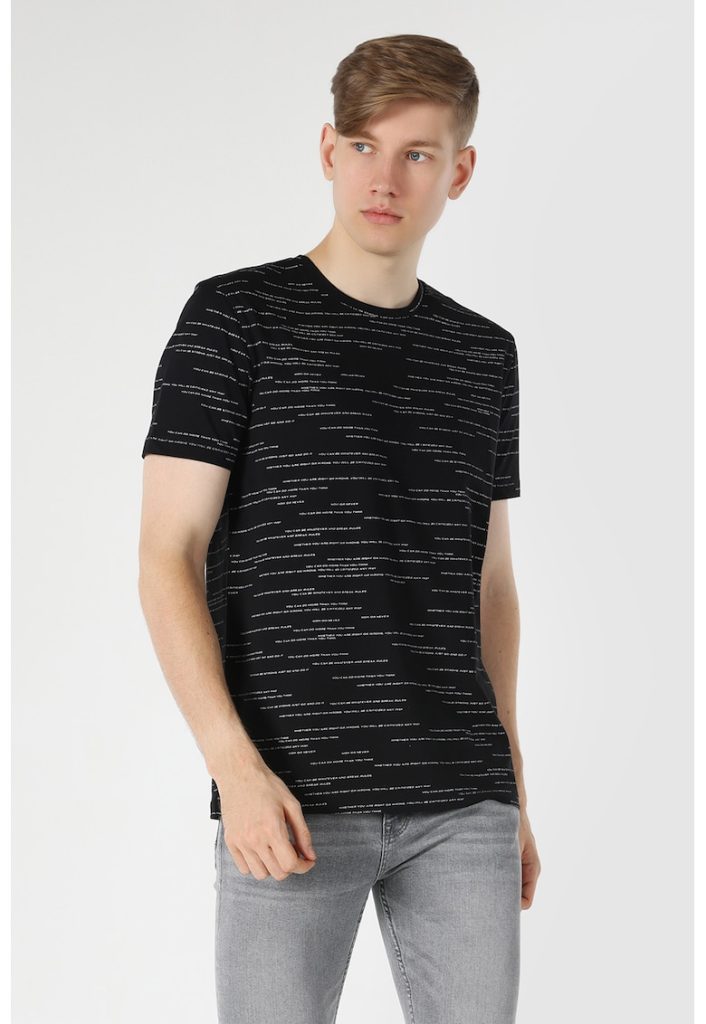 Tricou cu imprimeu text-BARBATI/IMBRACAMINTE/Tricouri si maiouri-IMBRACAMINTE/Tricouri si maiouri