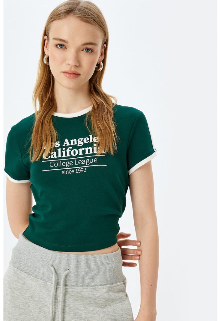 Tricou cu imprimeu text-FEMEI/IMBRACAMINTE/Tricouri si maiouri-IMBRACAMINTE/Tricouri si maiouri