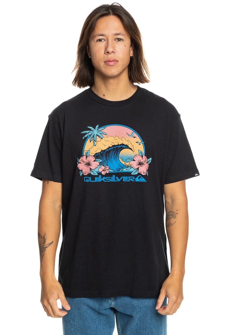 Tricou cu imprimeu tropical-BARBATI/IMBRACAMINTE/Tricouri si maiouri-IMBRACAMINTE/Tricouri si maiouri