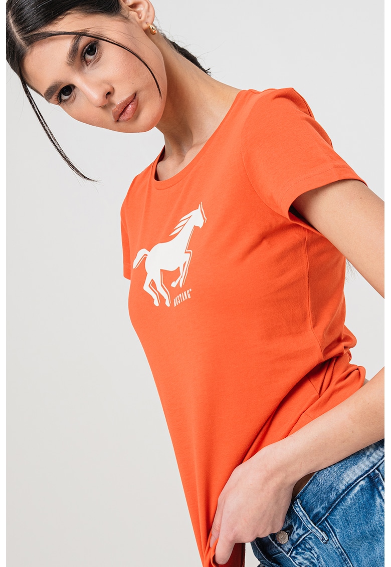 Tricou cu logo contrastant-FEMEI/IMBRACAMINTE/Tricouri si maiouri-IMBRACAMINTE/Tricouri si maiouri