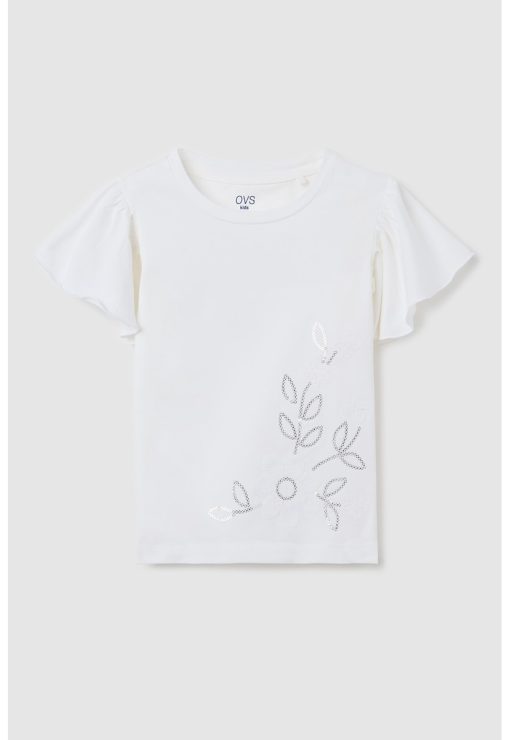 Tricou cu maneci cu volane-FETE/IMBRACAMINTE/Tricouri si maiouri-IMBRACAMINTE/Tricouri si maiouri